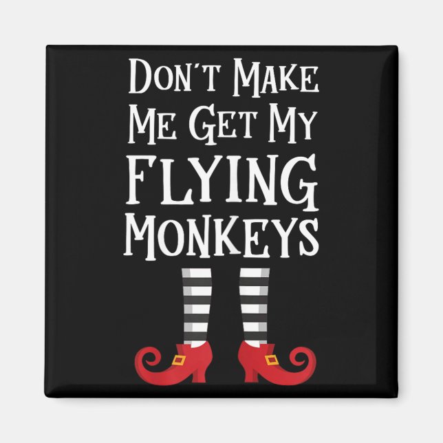 Dont Make Me Get My Flying Monkeys Magnet (Front)