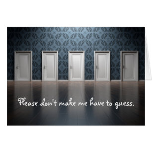 "Don't Make Me Guess" Relationship Repair Custom