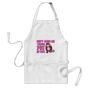 Don't Make Me Throw Poo at You Standard Apron