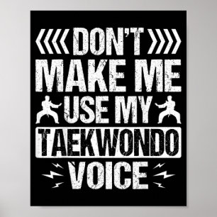 Dont Make Me Use My Taekwondo Voice Poster
