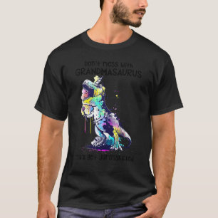 Don't Mess With Grandmasaurus Rex Dinosaur Jurassk T-Shirt