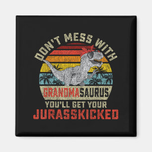 Dont Mess With Grandmasaurus Youll Get Jurkicked G Magnet