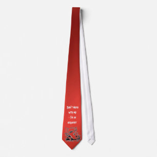 Don't mess with me red tie for organists