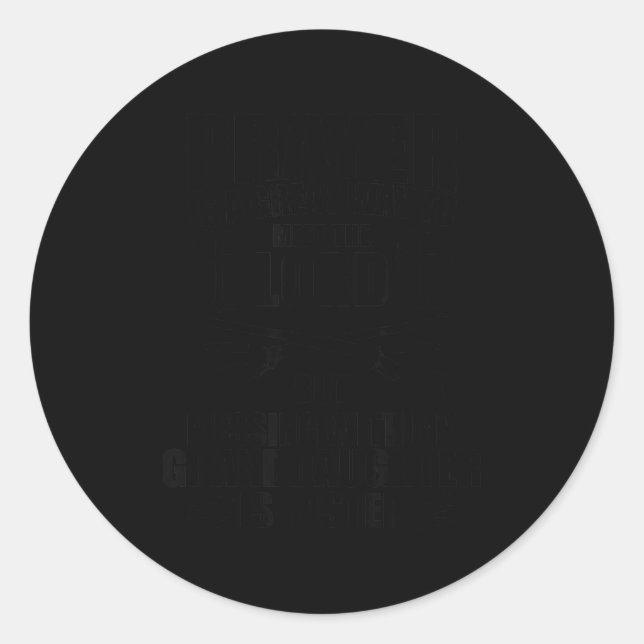 Don't Mess With My Granddaughter Gun Funny For Pap Classic Round Sticker (Front)