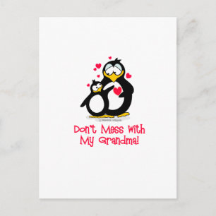 don't mess with my grandma! postcard