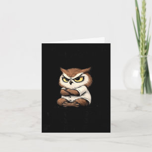Don't mess with old ladies born in july funny owl card