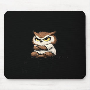 Don't mess with old ladies born in july owl mouse pad
