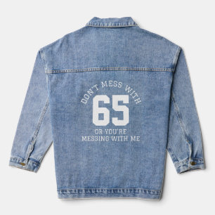 Don't Mess with Player Number Mum Threat Denim Jacket