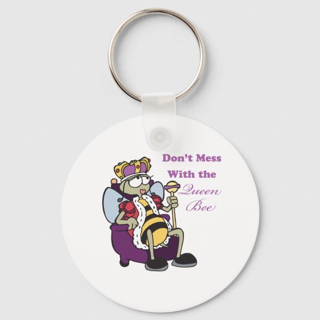 dont mess with queen bee key ring (Front)