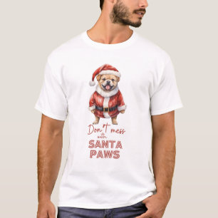 'Don't mess with Santa Paws" cute dog lover PJ top