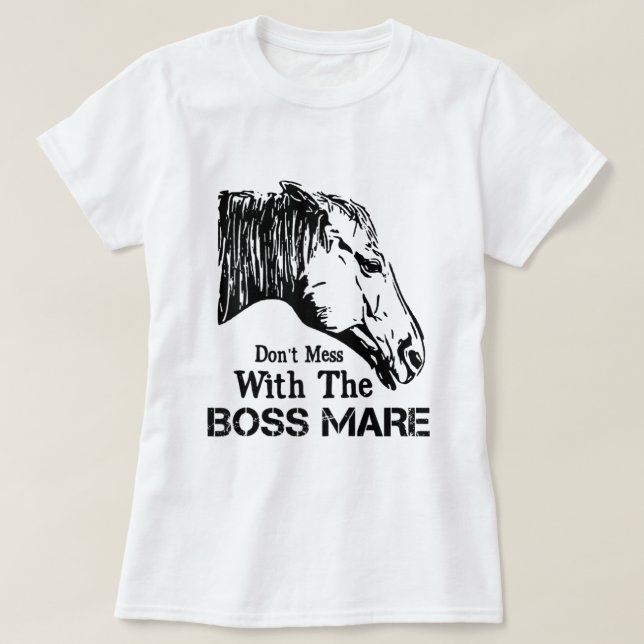 Dont Mess With The Boss Mare Shirt Raglan Baseball (Design Front)