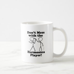 Don't Mess With The Harmonica Player Coffee Mug