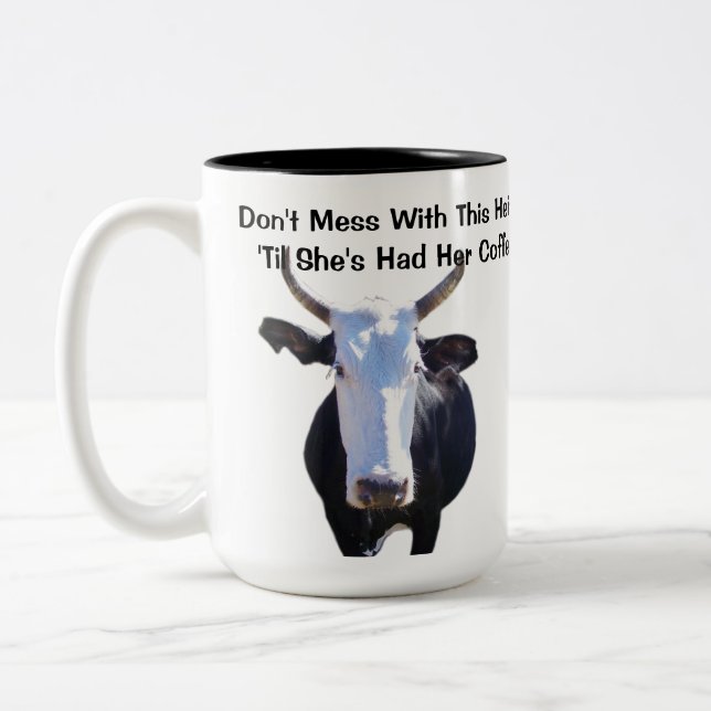 Don't Mess With This Heifer Funny Cow Mug (Left)