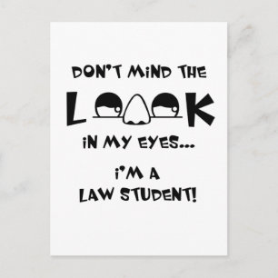 Don't mind the look...law school postcard