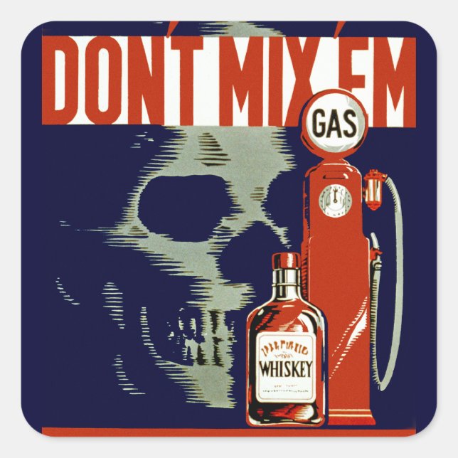 Don't Mix Em Square Sticker (Front)