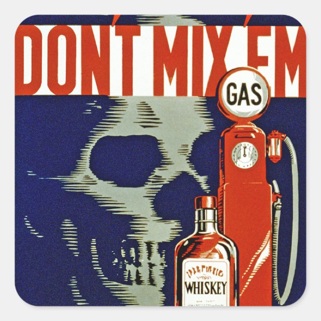 Don't Mix 'Em Square Sticker (Front)
