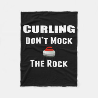 Don't Mock The Rock Curling Custom Fleece Blanket
