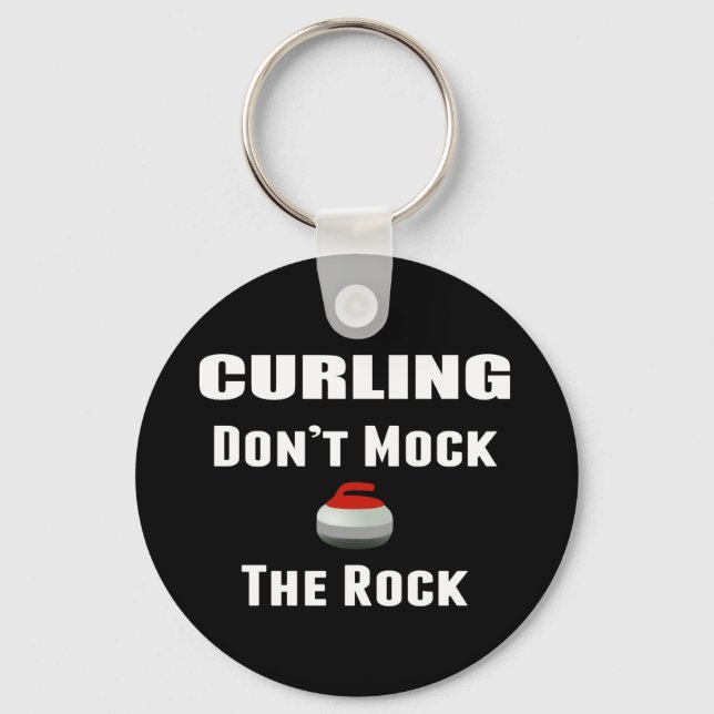 Don't Mock The Rock Curling Keychain (Front)
