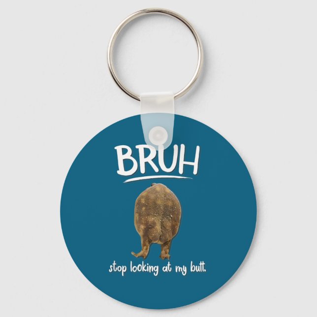 Dont My Bruh Look Frog Butt Meme Key Ring (Front)