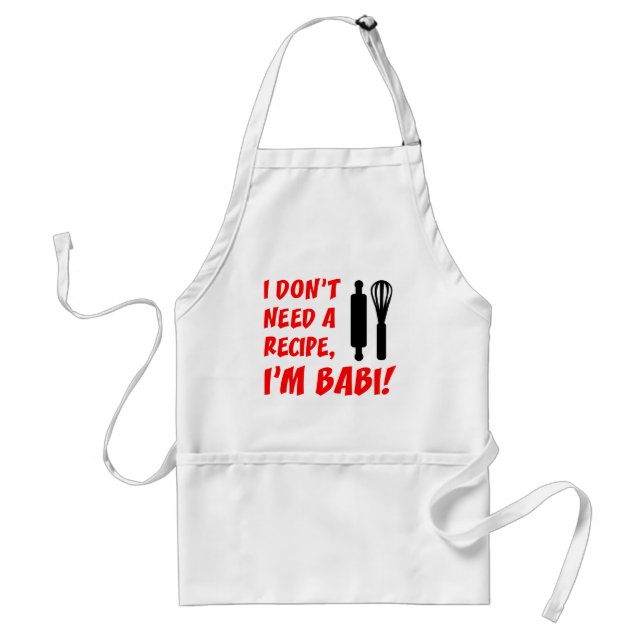 Don't Need A Recipe Babi Czech Grandma Standard Apron (Front)