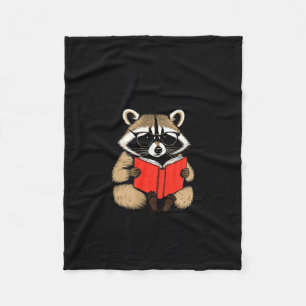 Don't need therapy have picture books racoon fleece blanket