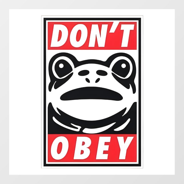 Don't Obey Funny Frog Resist No King USA (Sheet)