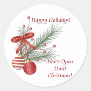Don't Open Until Christmas Stickers