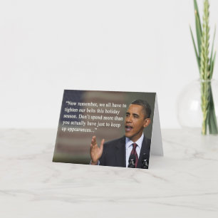 "Don't Overspend" Obama Christmas Card