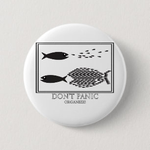 Dont' Panic be Organise! 6 Cm Round Badge
