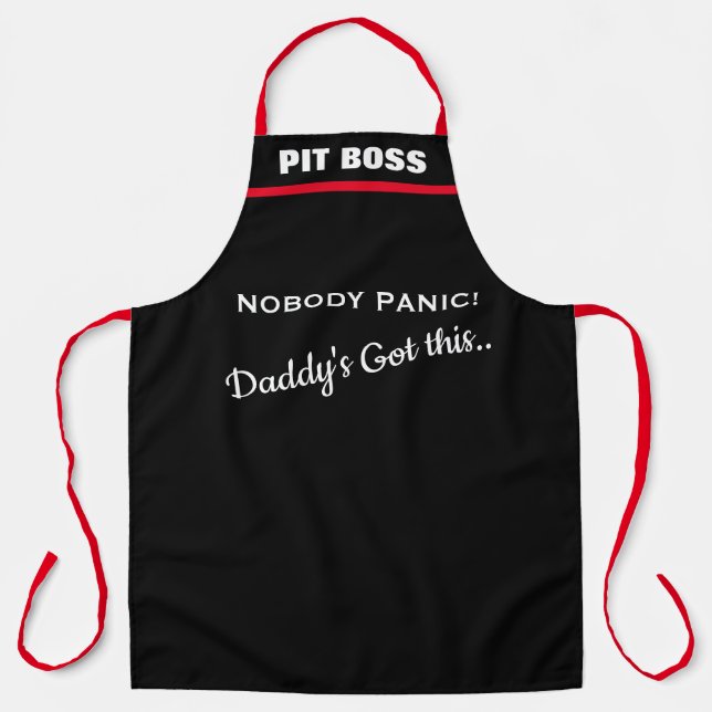 Don't Panic, Dad's Got This Funny Dad Quotes Chef  Apron (Front)