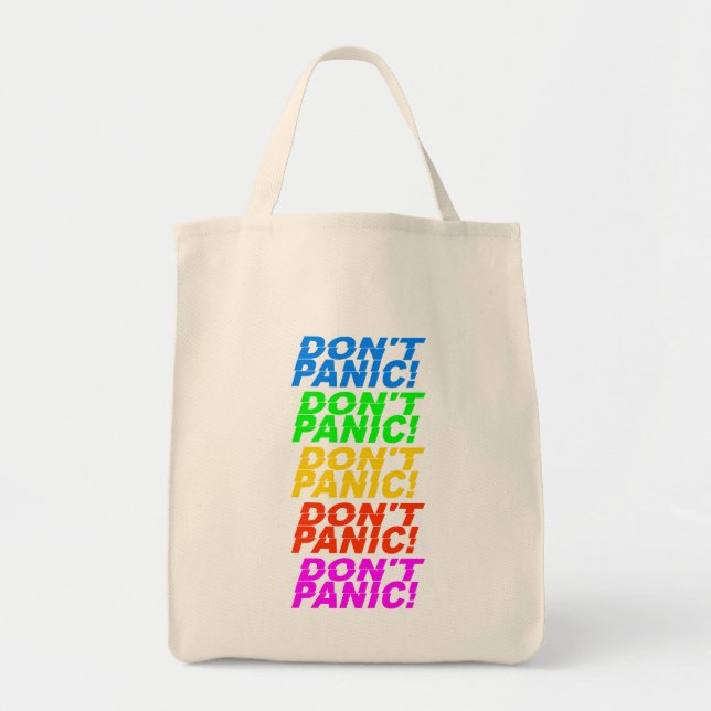 Don't Panic! grocery tote - customizable Bag (Front)