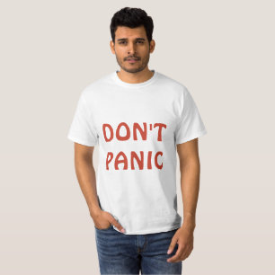 Don't Panic Hitchhiker's Guide to the Galaxy T-Shirt