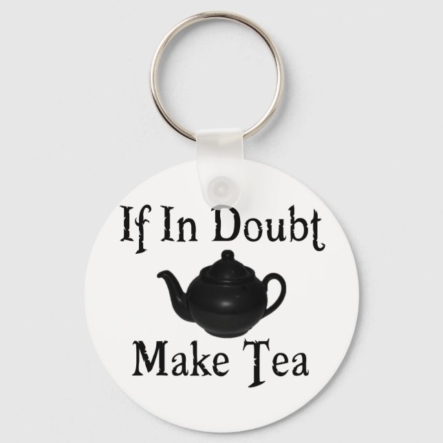Don't panic - make tea! key ring (Front)
