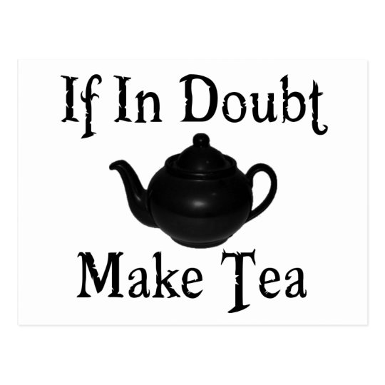 Don't panic - make tea! postcard
