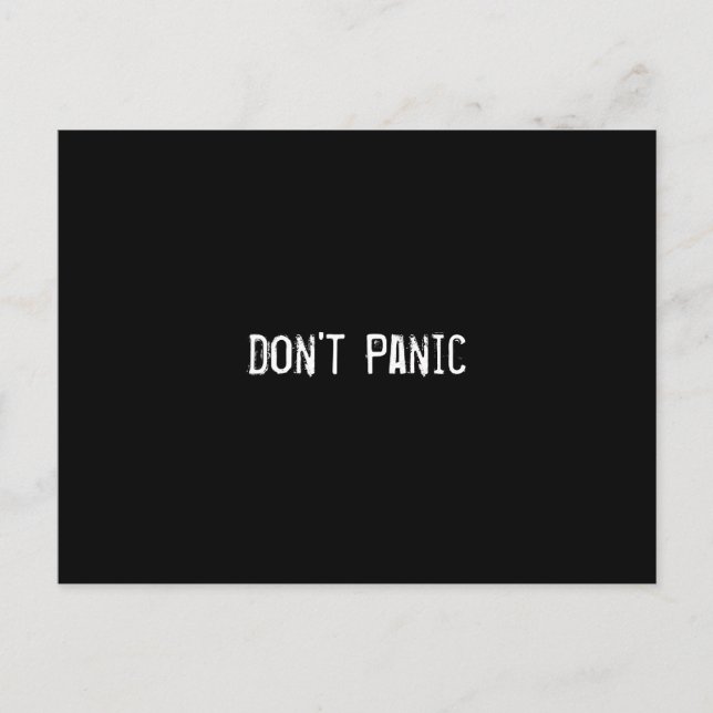 Don't Panic Postcard (Front)