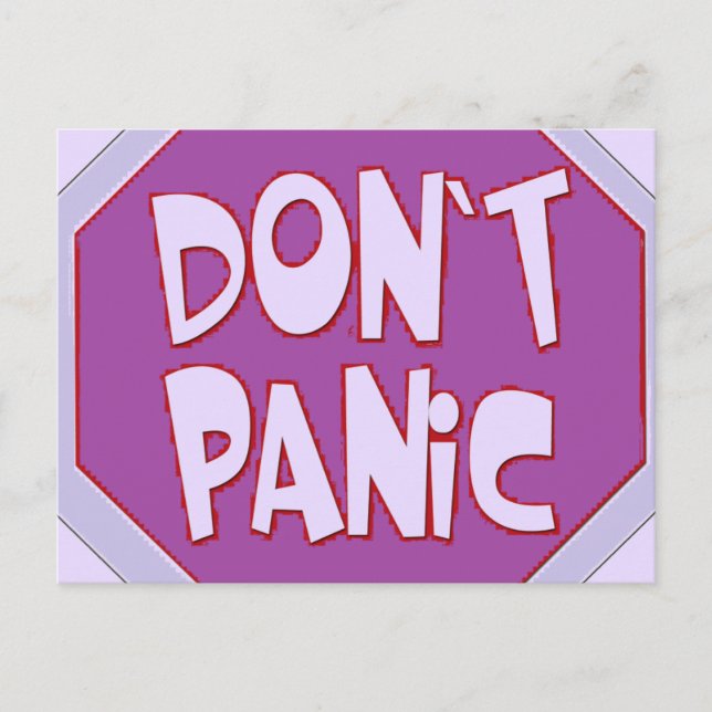 Don't Panic Postcard (Front)