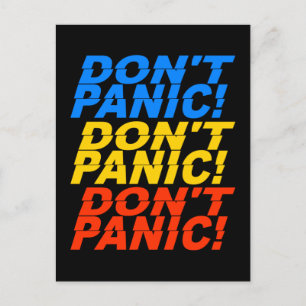 Don't Panic! postcard
