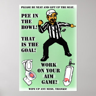 Don't Pee on the Seat poster for men boys