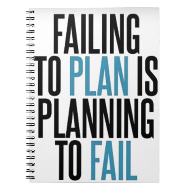 Dont Plan To Fail Notebook (Front)