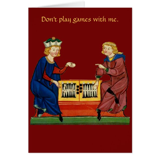 Don't play games with me. (Front)