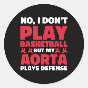 Don't Play Sketll My Aorta Plays Defense Classic Round Sticker