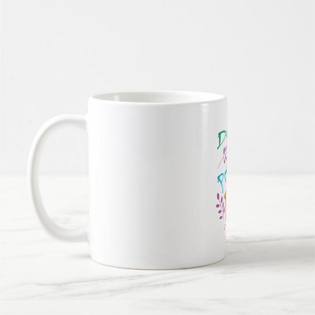 "Don't Postpone joy" Inspirational Quote Mug (Left)