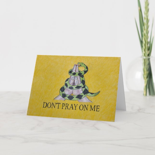 Don't Pray On Me Greeting Card (Front)