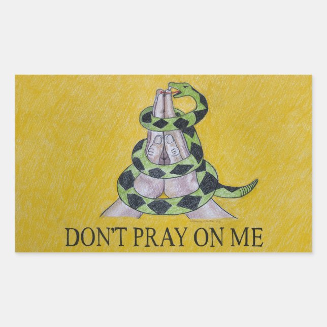 Don't Pray On Me Rectangular Sticker (Front)