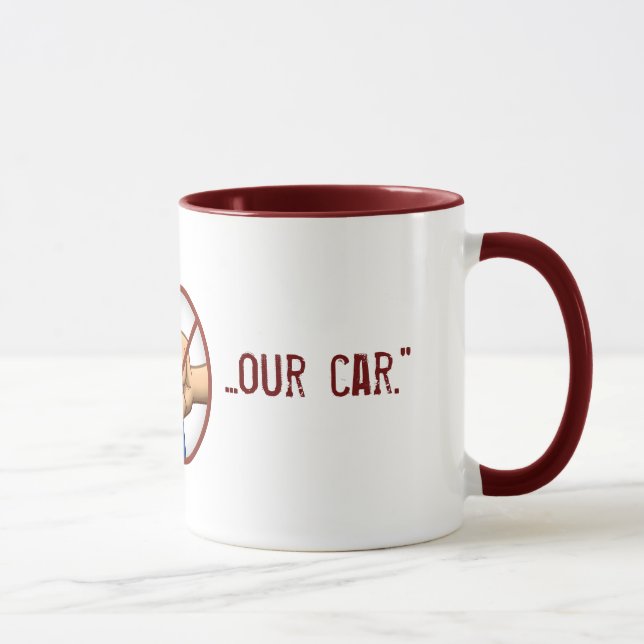 "Don't Punch Our Car" Mug (Right)