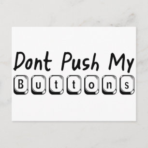 dont push my buttons postcard