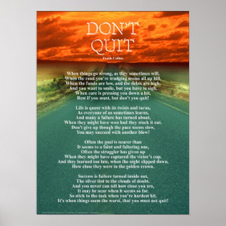 Don't Quit - 18"x24" Poster