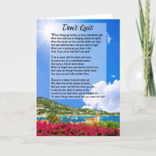 Don't Quit Poem Card