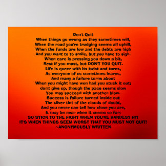 Don't Quit Poster