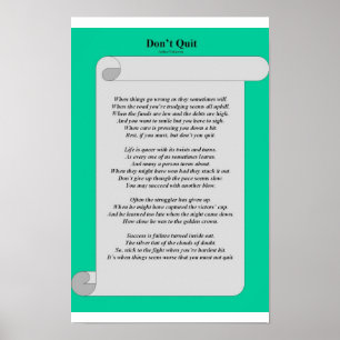 Don't Quit Poster